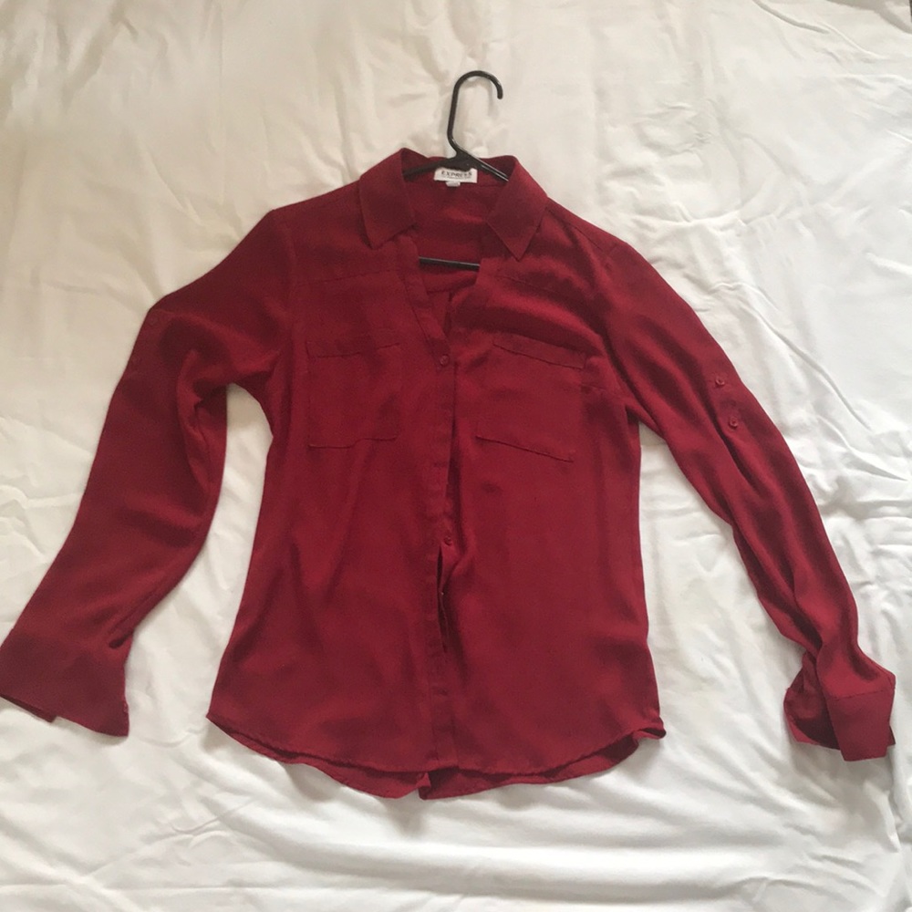 Dark red express portifino blouse